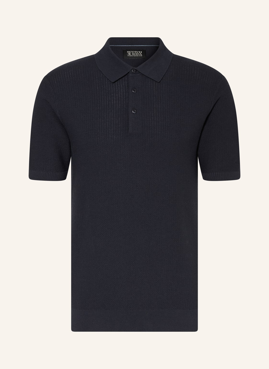 Scotch & Soda Strick-Poloshirt blau von Scotch & Soda