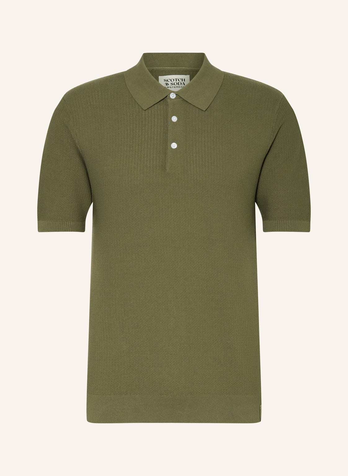 Scotch & Soda Strick-Poloshirt gruen von Scotch & Soda