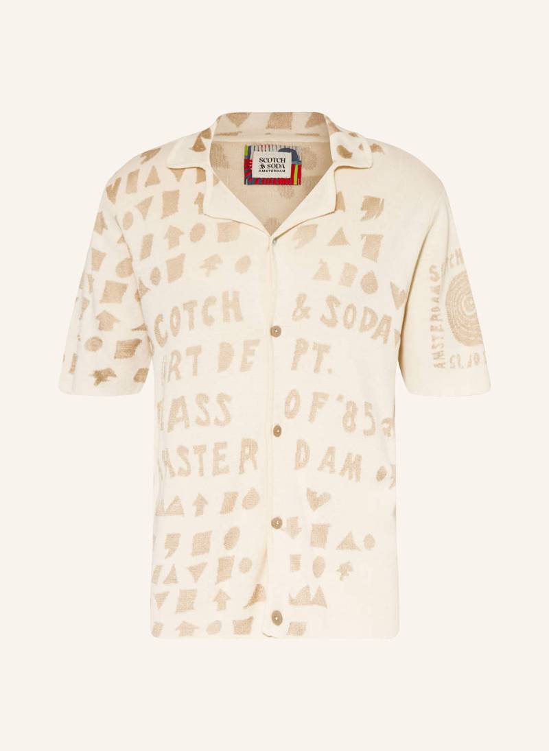 Scotch & Soda Strickhemd Tailored Fit beige von Scotch & Soda