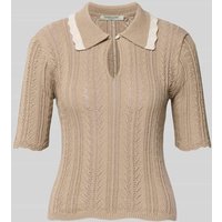 Scotch & Soda Strickshirt mit Umlegekragen und Schlüsselloch-Ausschnitt in Sand, Größe M Scotch & Soda Strickshirt mit Umlegekragen und Schlüsselloch-Ausschnitt in Sand, Größe M von Scotch & Soda