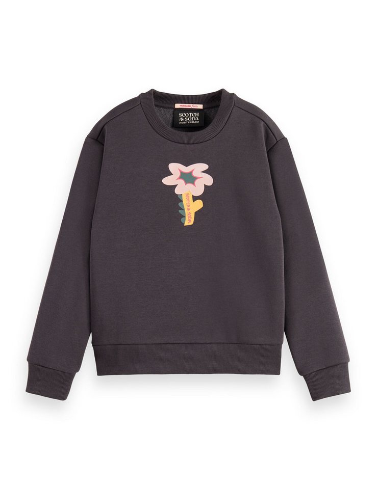 Scotch & Soda Sweatshirt SCOTCH & SODA Kinder Artwork Sweatshirt braun Blume Rückenprint von Scotch & Soda