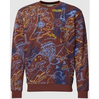 Scotch & Soda Sweatshirt mit Allover-Muster in hellbraun in Hellbraun, Größe M von Scotch & Soda