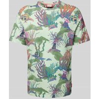 Scotch & Soda T-Shirt im Allover-Look in Mint, Größe XL von Scotch & Soda