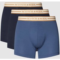 Scotch & Soda Trunks mit Label-Detail im 3er-Pack in Blau, Größe S von Scotch & Soda