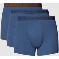 Scotch & Soda Trunks mit elastischem Logo-Bund im 3er-Pack in Blau, Größe S von Scotch & Soda