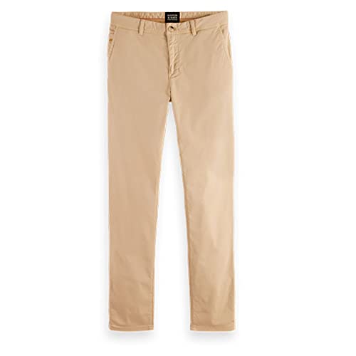 Scotch & Soda Unisex Mott-Garment Dyed Pima Cotton Chino Pants, Sand, 30W x 32L von Scotch & Soda