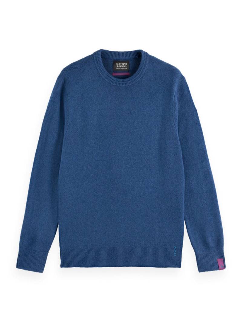 Scotch & Soda - Weicher Strickpullover mit Rundhalsausschnitt und normaler Passform blau - Gr. - M von Scotch & Soda
