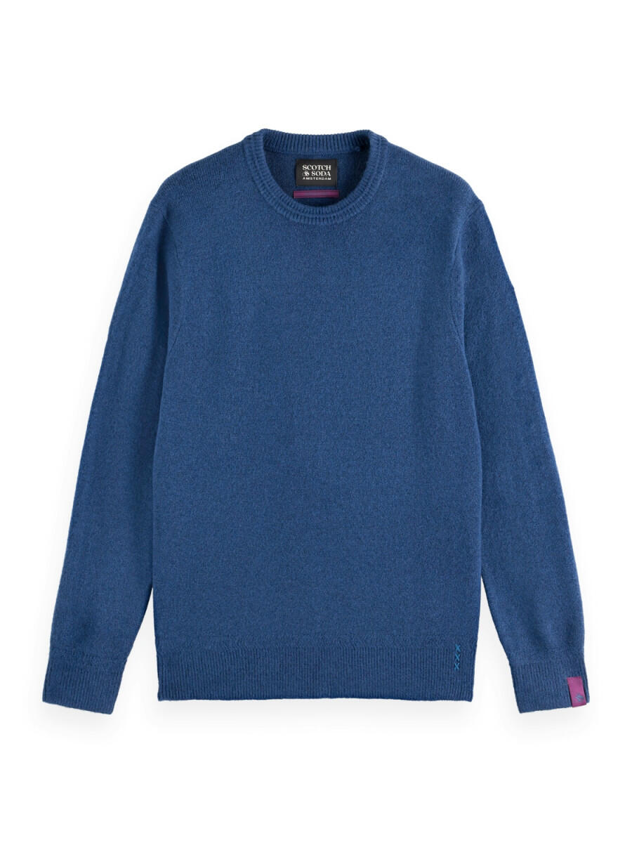 Scotch & Soda - Weicher Strickpullover mit Rundhalsausschnitt und normaler Passform blau - Gr. - XXL von Scotch & Soda