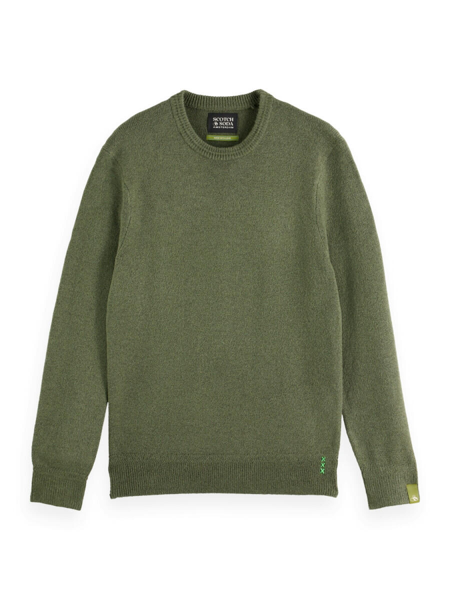 Scotch & Soda - Weicher Strickpullover mit Rundhalsausschnitt und normaler Passform grün - Gr. - XXL von Scotch & Soda