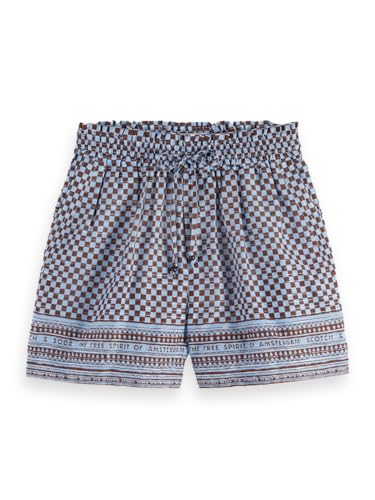 Scotch & Soda Women's High Rise Lurex Stripe Printed Shorts, Block Print, L Scotch & Soda Women's High Rise Lurex Stripe Printed Shorts, Block Print, L von Scotch & Soda