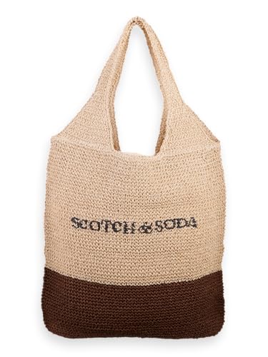 Scotch & Soda Women's Oversized Straw Bag Shopper, Natural von Scotch & Soda