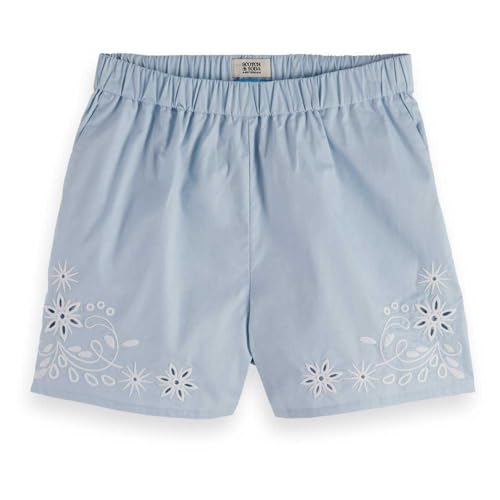 Scotch & Soda Women's Placed Broderie high-Rise Shorts, Shirting Blue, XL Scotch & Soda Women's Placed Broderie high-Rise Shorts, Shirting Blue, XL von Scotch & Soda