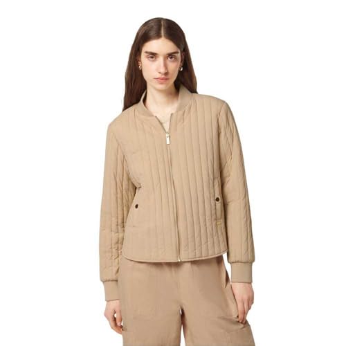 Scotch & Soda Women's Reversible Quilted Bomber, Soft Camel/Abstract Sun Sand, S Scotch & Soda Women's Reversible Quilted Bomber, Soft Camel/Abstract Sun Sand, S von Scotch & Soda