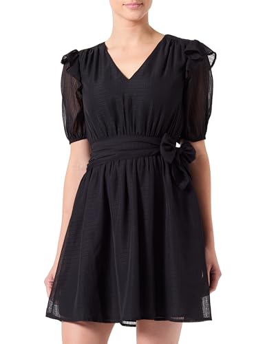 Scotch & Soda Women's Ruffled Mini Dress, Evening Black, 36 von Scotch & Soda