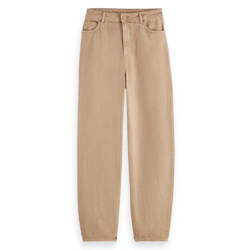 Scotch & Soda Women's The Tide Balloon Garment Dyed Colours Jeans, Desert Sand, 29 W/30 L von Scotch & Soda