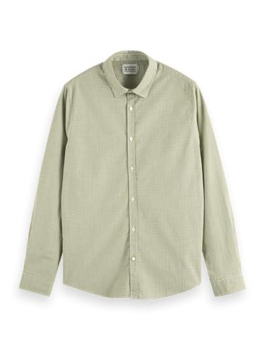 Scotch & Soda Herren Poplin Shirt, Green Check, XL von Scotch & Soda