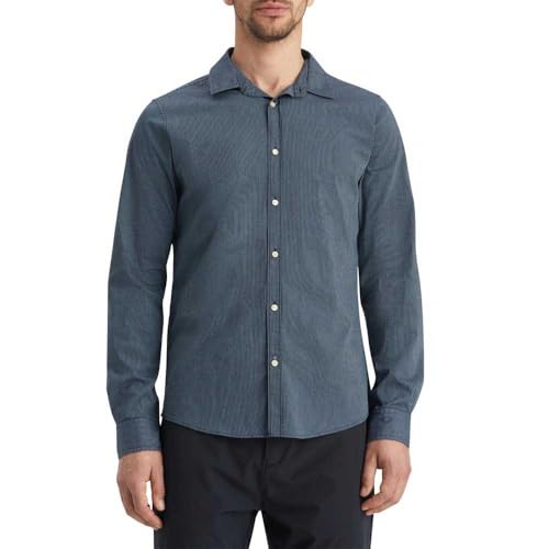 Scotch & Soda Herren Poplin Shirt, Night Stripe, XL von Scotch & Soda