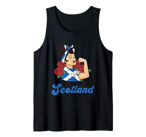 Schottland Strong Woman Scottish Country Pride Flagge Wurzeln Tank Top von Scotland Country Pride Scottish Roots Proud