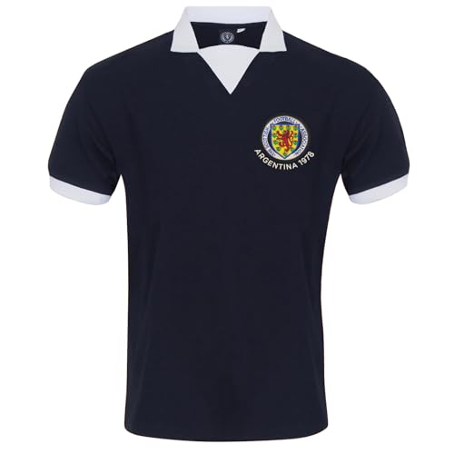 Schottland - Herren Retro-Trikot von 1967/ WM 1978 - Offizielles Merchandise - Geschenk für Fußballfans - Dunkelblau - 1978 Nr. 15 - XL von Scotland