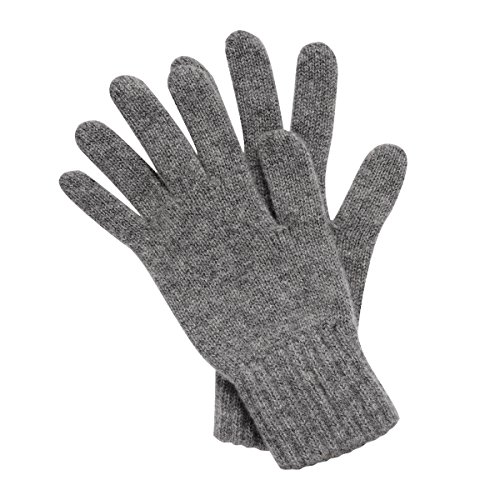 ScotlandShop Damen Kaschmir-Handschuhe aus Schottland Gr. One size, Flannel Grey von ScotlandShop