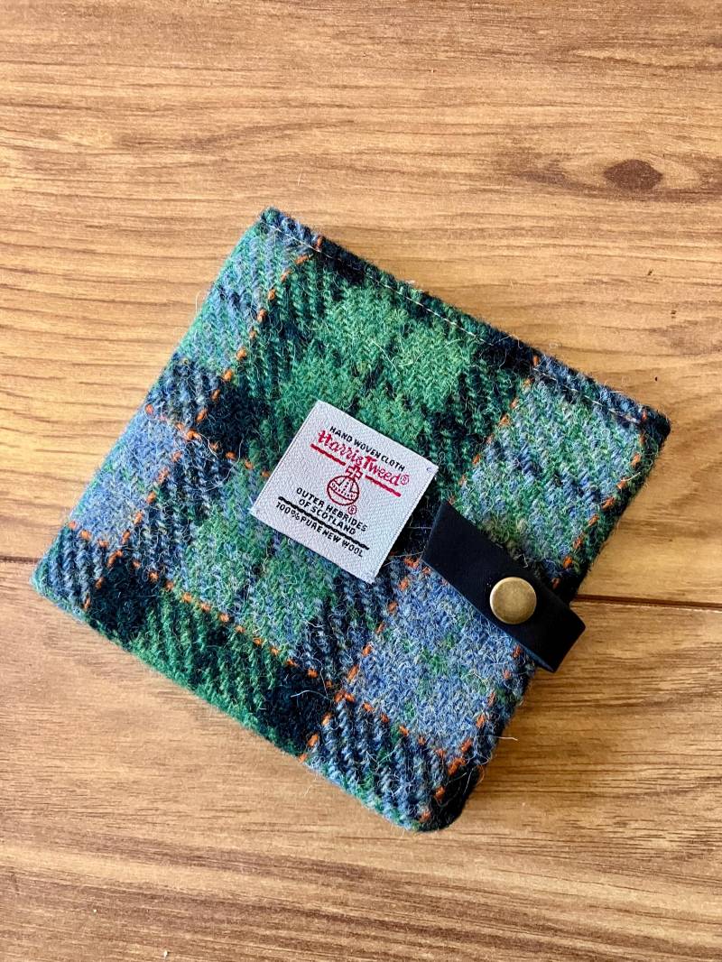 Harris Tweed Mans Wallet Made in Scotland Gift Scottish Wool Vegetarian Plaid Tartan Uk British von Scotswhahae