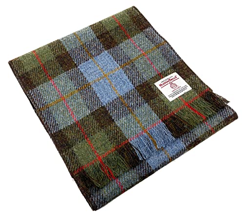 Scott and MacKenzie Harris Tweed Schal MacLeod Tartan, blau, One size von Scott and MacKenzie