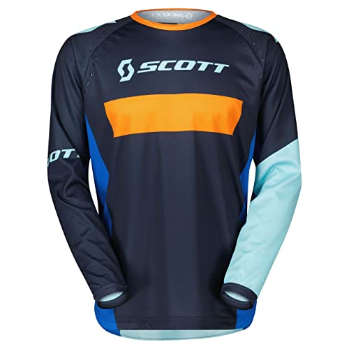 Scott 350 Dirt Kinder MX Motocross Jersey/DH Fahrrad Trikot blau/orange 2023: Größe: XL (164) von Scott