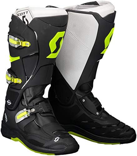 Scott 550 MX Motocross Supermoto Motorrad Stiefel schwarz/grün 2020: Größe: 45 von Scott