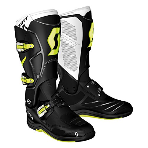 Scott 550 MX Motocross Supermoto Motorrad Stiefel schwarz/grün 2020: Größe: 46 von Scott