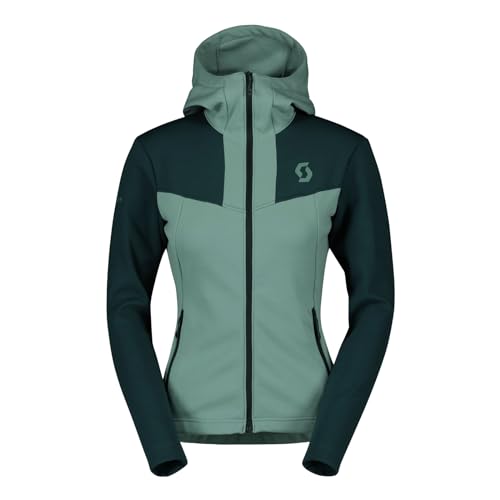 Scott Damen Hoodie Midlayer Sweatshirt Langarmshirt Defined Mid Hoody, Farbe:Türkis, Artikel:-7661 Aruba Green/Northern Mint, Größe:M von Scott