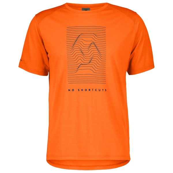 Scott - Defined Merino Graphic S/S - Merinoshirt Gr XL orange von Scott