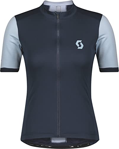 Scott W Endurance 10 S/SL Shirt Colorblock-Blau, Damen T-Shirt, Größe L - Farbe Midnight Blue - Glace Blue von Scott