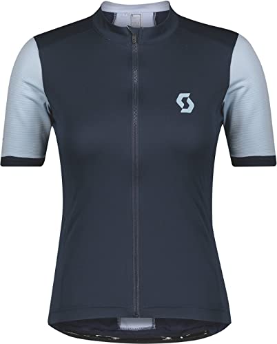 Scott W Endurance 10 S/SL Shirt Colorblock-Blau, Damen T-Shirt, Größe M - Farbe Midnight Blue - Glace Blue von Scott