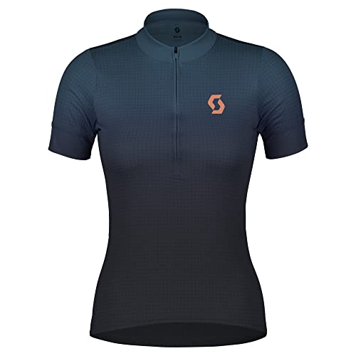 Scott W Endurance 15 S/sl Shirt Blau - Komfortables schnelltrocknendes Damen Kurzarm Rennradtrikot, Größe S - Farbe Meta von Scott