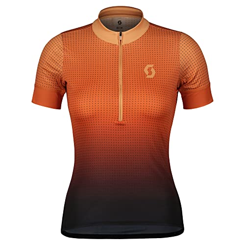 Scott W Endurance 15 S/sl Shirt Orange - Komfortables schnelltrocknendes Damen Kurzarm Rennradtrikot, Größe M - Farbe Ro von Scott