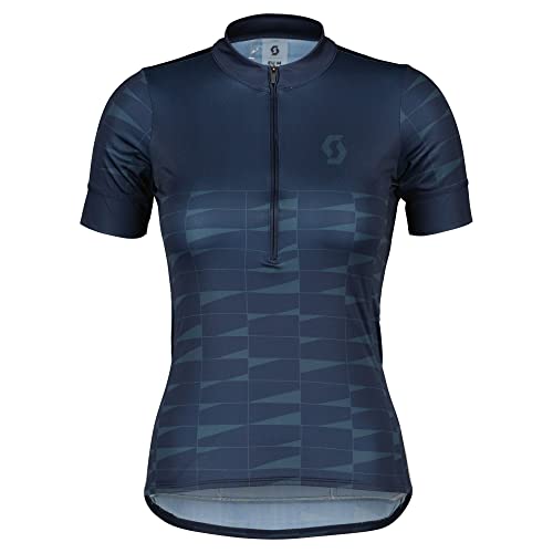 Scott W Endurance 20 S/sl Shirt Blau - Komfortables schnelltrocknendes Damen Kurzarm Rennradtrikot, Größe M - Farbe Dark von Scott