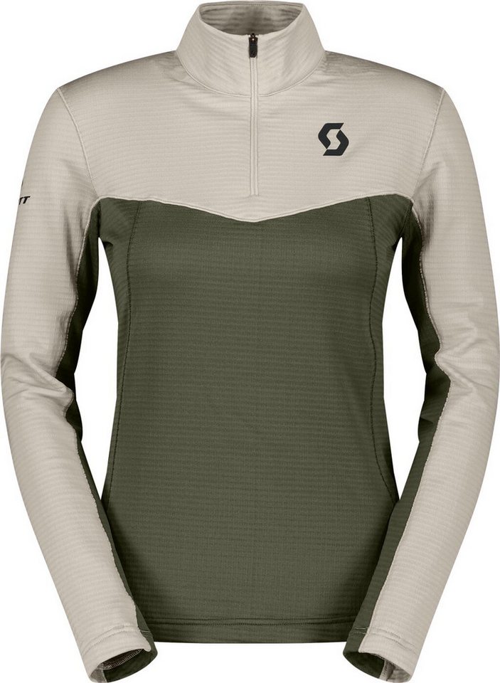 Scott Fleecepullover SCO Pullover W's Defined Light dust white/douglas green von Scott