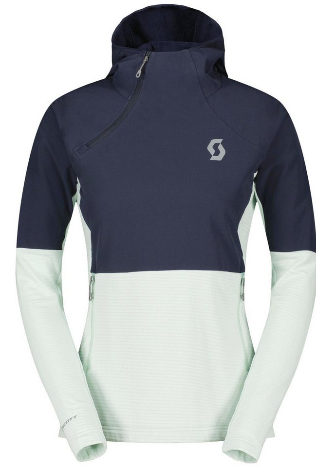 Scott Fleecepullover SCO Pullover W's Defined Tech Hybrid dark blue/fresh green von Scott