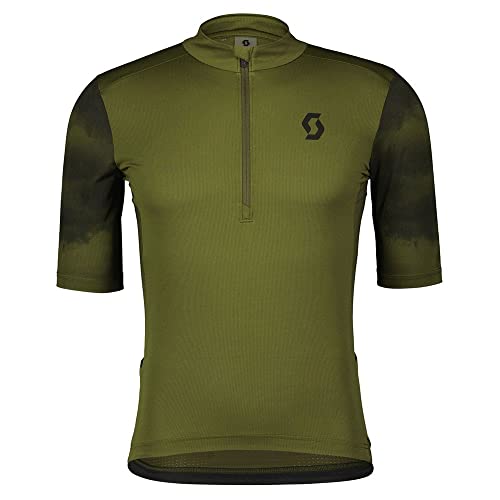 Scott M Gravel 10 S/sl Shirt Oliv - Schnelltrocknendes Funktionelles Herren Gravelbike Kurzarmtrikot, Größe XXL - Farbe von Scott