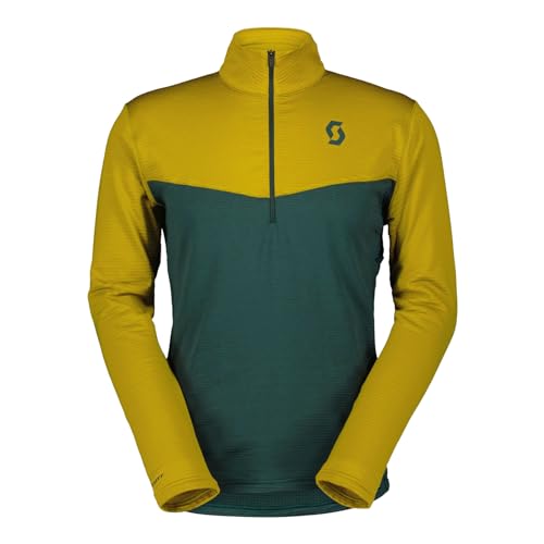 SCOTT Herren Pullover Midlayer Sweatshirt Langarmshirt Defined Light, Farbe:Grün, Artikel:-7651 Savanna Green/Aruba Green, Größe:2XL von SCOTT