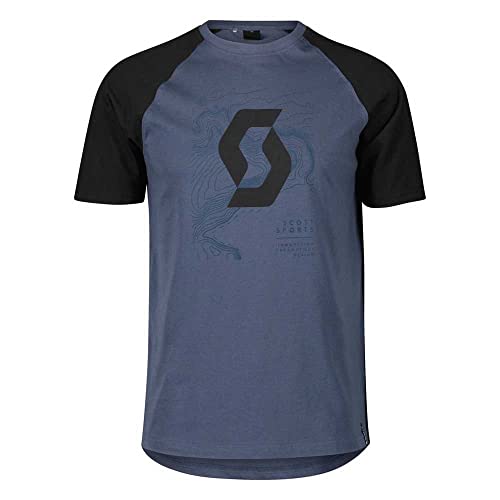 Scott Icon Raglan Freizeit T-Shirt Metal blau 2024: Größe: S (44/46) von Scott