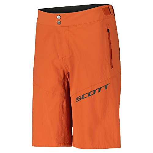 Scott M Endurance Long-Sleeve/fit W/pad Shorts Orange - Lockere gepolsterte Herren Radshorts, Größe XXL - Farbe Braze Or von Scott