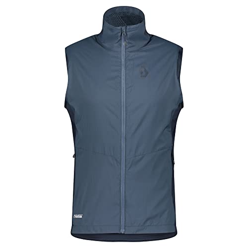 Scott M Explorair Alpha Vest Blau - Polartec Warme leichte Herren Hybrid Skitouren Weste, Größe XL - Farbe Metal Blue - von Scott