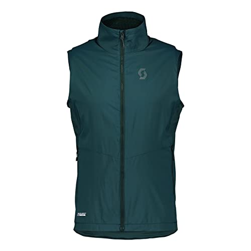 Scott M Explorair Alpha Vest Blau - Polartec Warme leichte Herren Hybrid Skitouren Weste, Größe L - Farbe Aruba Green von SCOTT