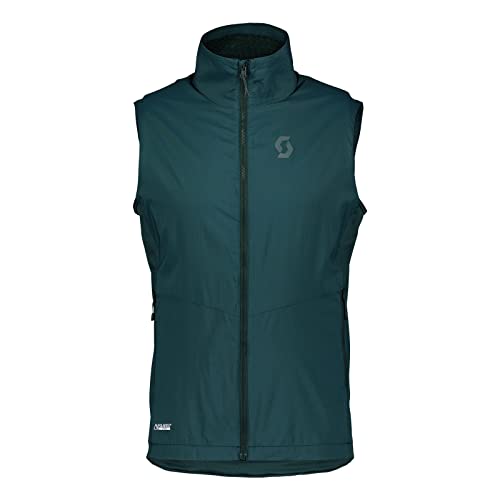 Scott M Explorair Alpha Vest Blau - Polartec Warme leichte Herren Hybrid Skitouren Weste, Größe XXL - Farbe Aruba Green von Scott