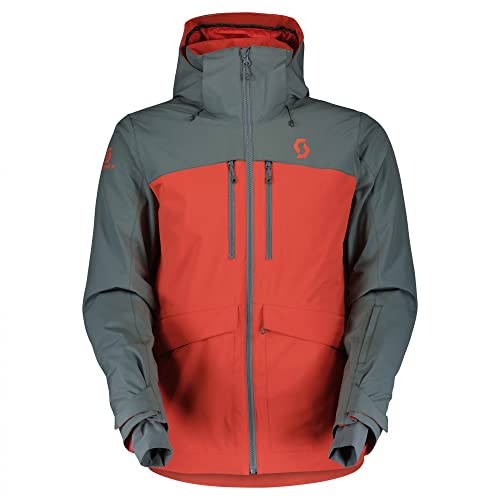 Scott M Ultimate Dryo Jacket Colorblock - Daunen Warme wasserdichte Herren All-Mountain Skijacke, Größe M - Farbe Grey G von Scott