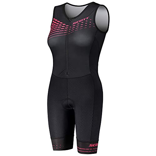 Scott Plasma Suit Damen Triathlon Fahrrad Body Einteiler kurz schwarz/pink 2022: Größe: L (40/42) von Scott