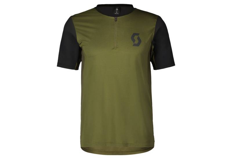 Scott Radtrikot SCO Shirt M's Trail Vertic Zip SS FIR GREEN/BLACK von Scott