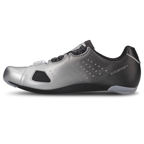 Scott Road Comp Boa Rennrad Fahrrad Schuhe metallic silberfarben/schwarz 2023: Größe: 44 von Scott