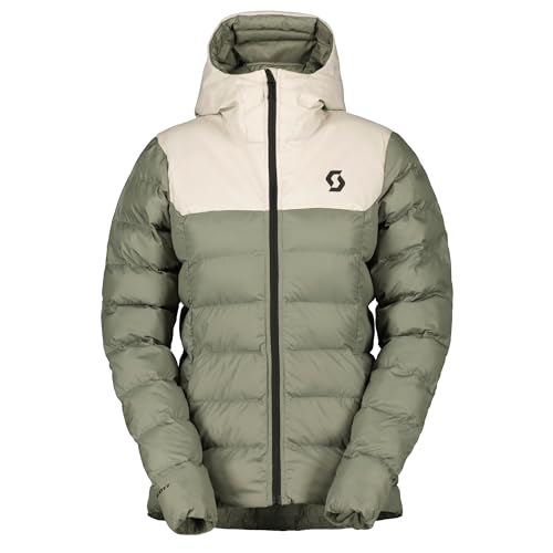 Scott W Insuloft Warm Jacket Colorblock - Daunen Warme wasserabweisende Damen Winterjacke, Größe M - Farbe Dust White - von Scott